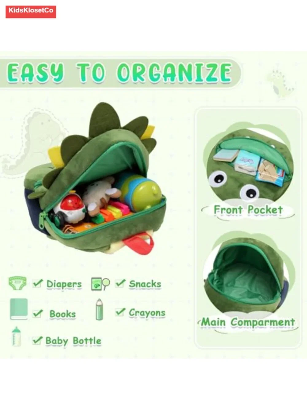 Toddler Backpack Small Cute Animal Soft Plush Mini Backpack for 1-6 Years